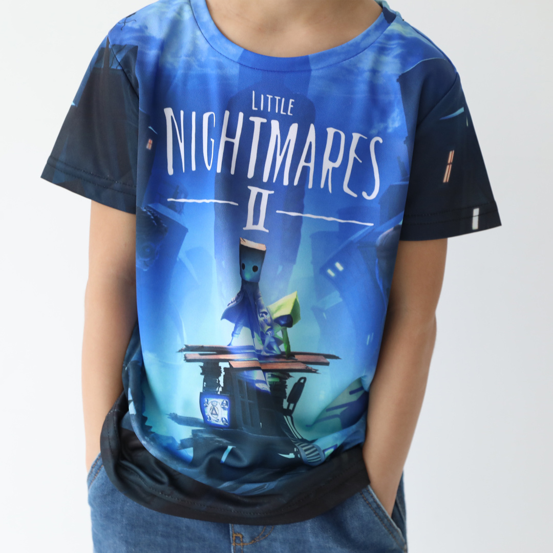 Детская 3D футболка с принтом Little Nightmares 2 – реальное фото